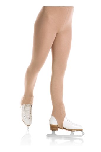 Stirrup Natural satiny figure skating tights