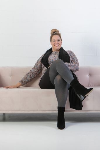 Lightweight heather cotton tights
