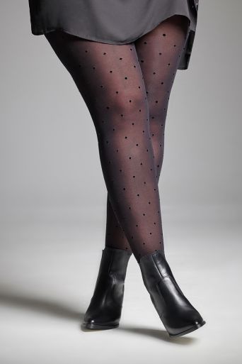 Polka dots motif tights
