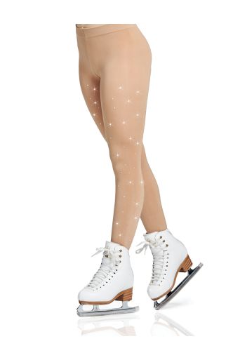 Rhinestones footed tights