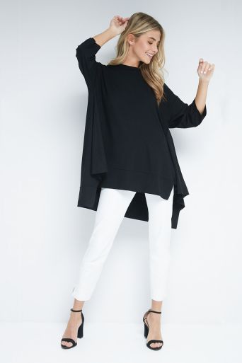Asymetrical viscose shirt