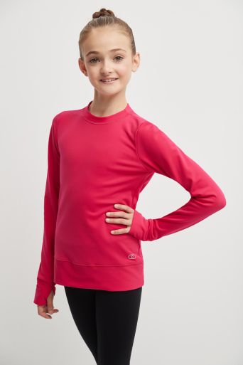 Long sleeve shirt with opening for thumb