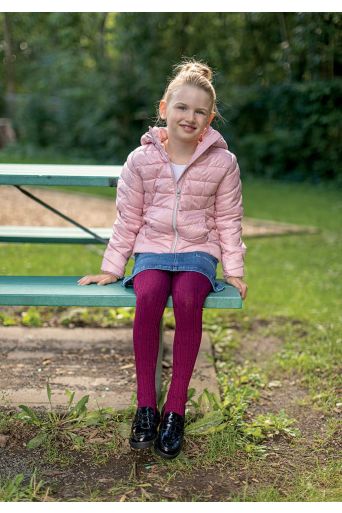 Merino wool tights - cable pattern