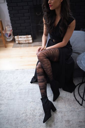 Zebra motif tights