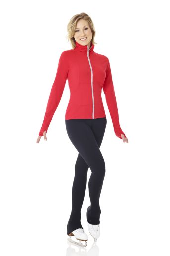 Jacket with Ruched Mock Neck and Wrists