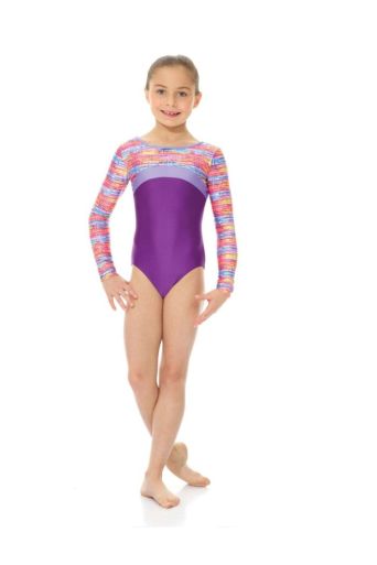 Printed long sleeve Leotard