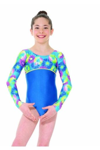 Printed long sleeve Leotard